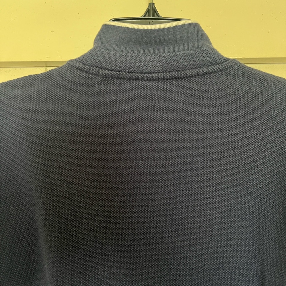 Lacoste Men's Navy Zip-Up Sweater in Navy - Picture 4 of 6